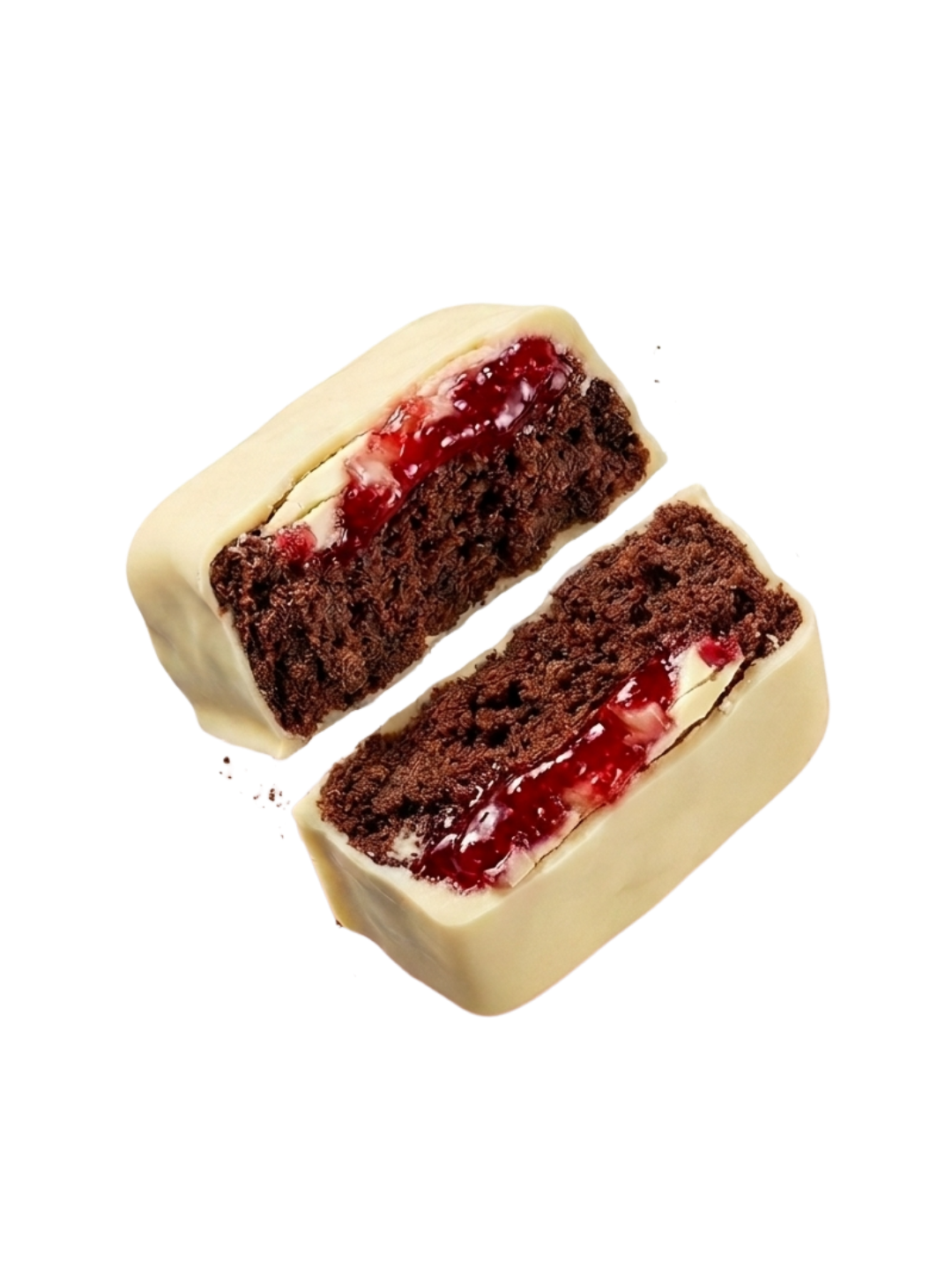 Brownie vegano mora & choco blanco